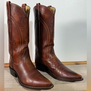 Vintage Men’s Rios of Mercedes Cowboy Boots Size 7.5 B Wild Boar 8109D USA Made